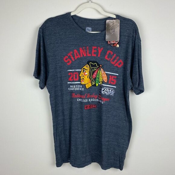NWT NHL Stanley Cup 2015 Chicago Blackhawks tee size M - Picture 1 of 6